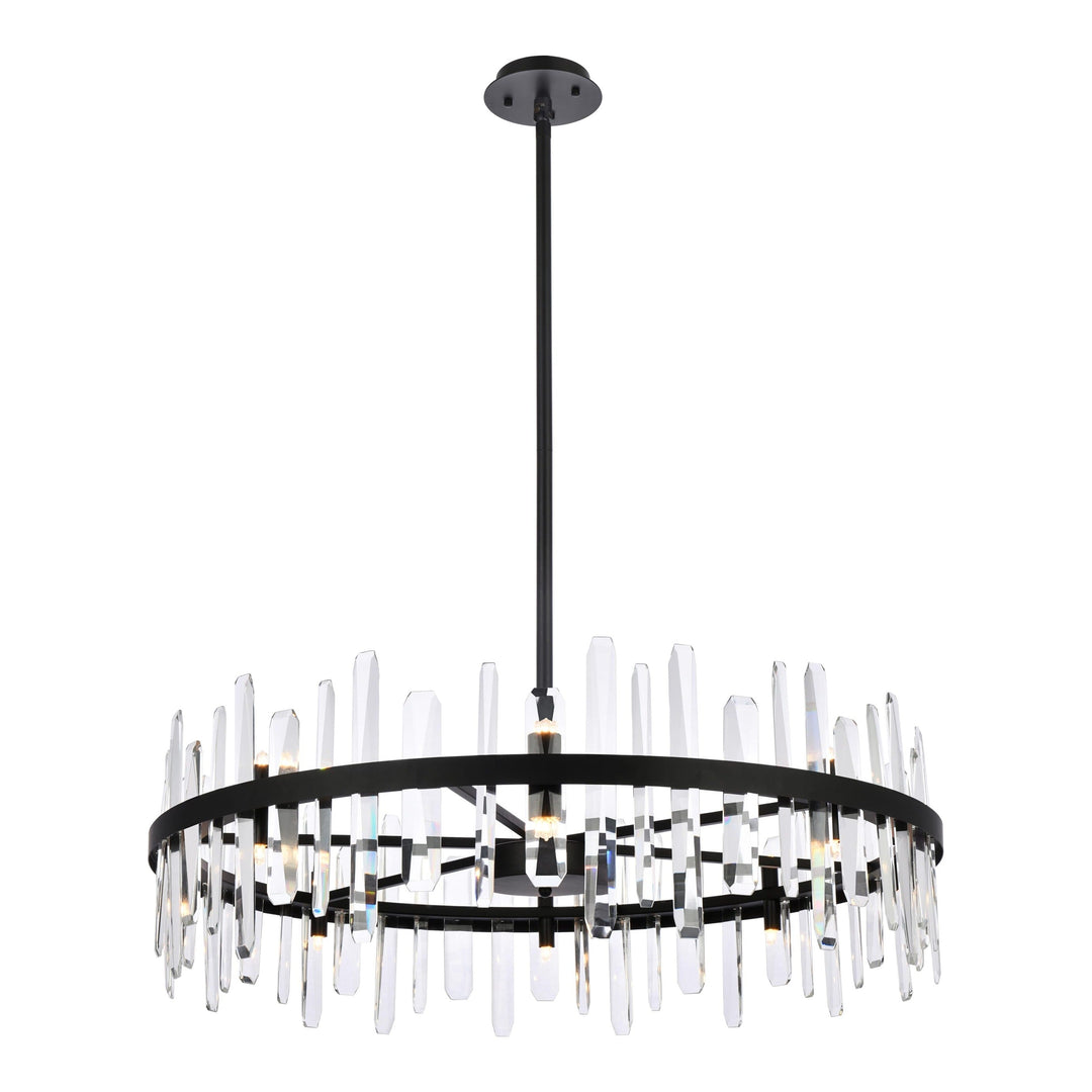 Serena Crystal Chandelier in Black by Elegant