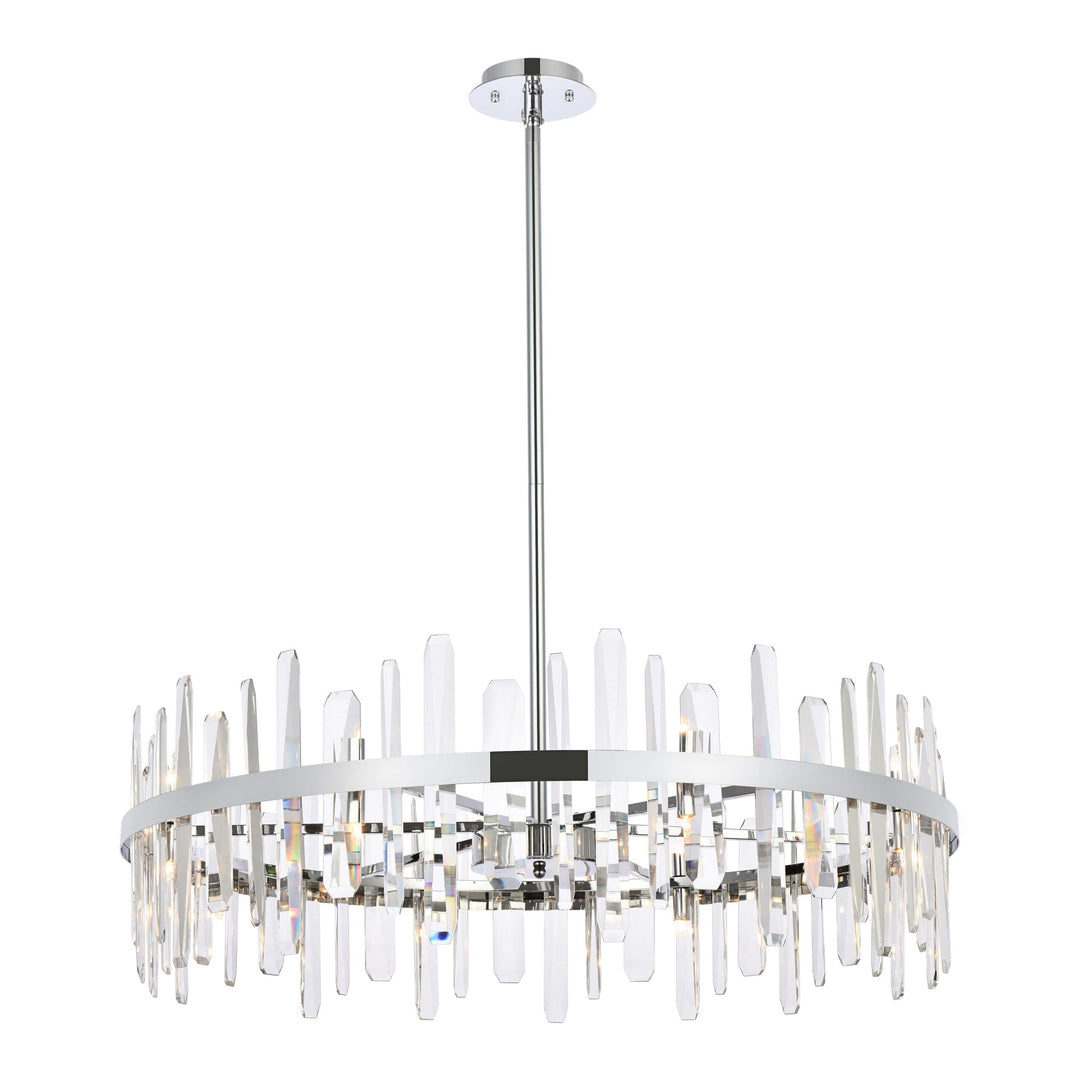 Serena Crystal Chandelier in Chrome by Elegant