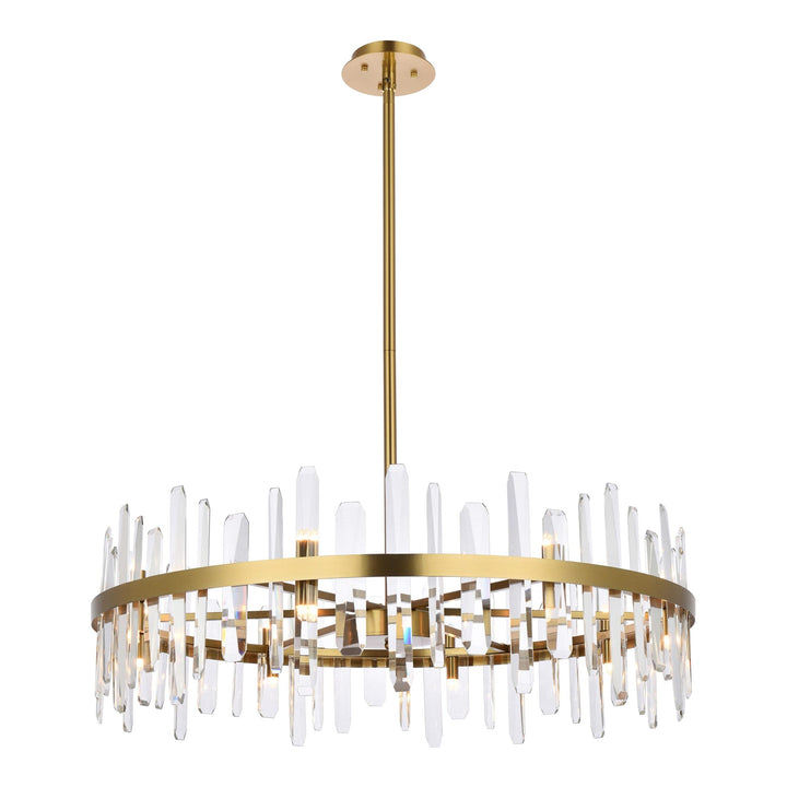 Serena Crystal Chandelier in Satin Gold by Elegant