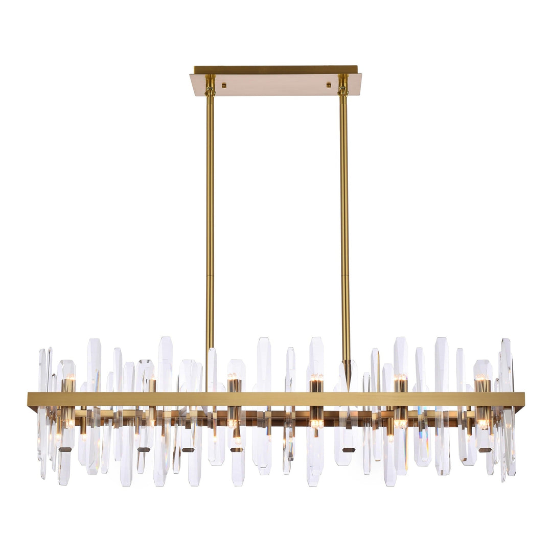 Serena Crystal Chandelier in Satin Gold by Elegant