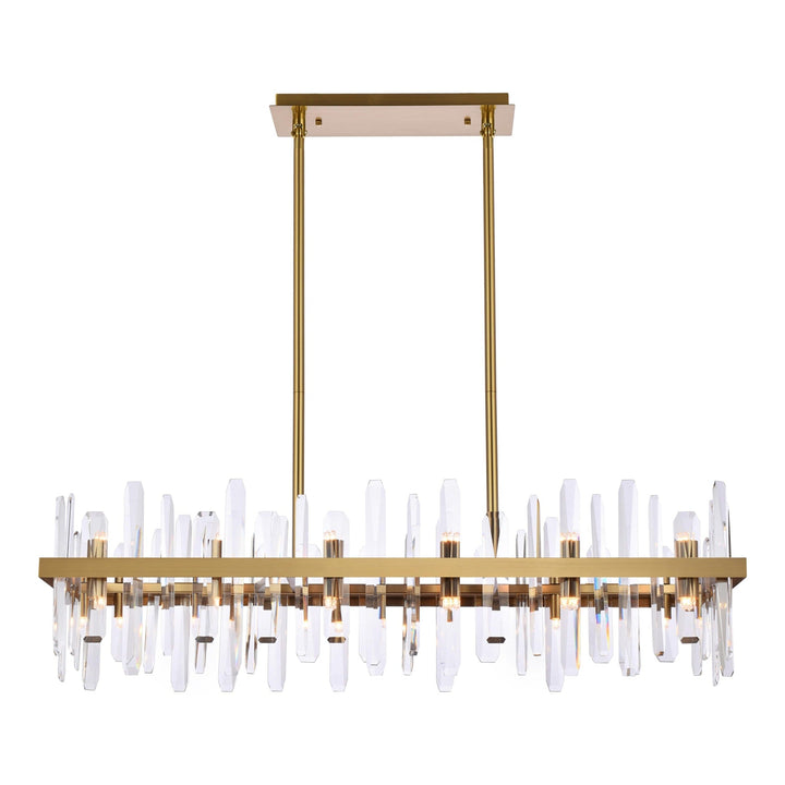 Serena Crystal Chandelier in Satin Gold by Elegant