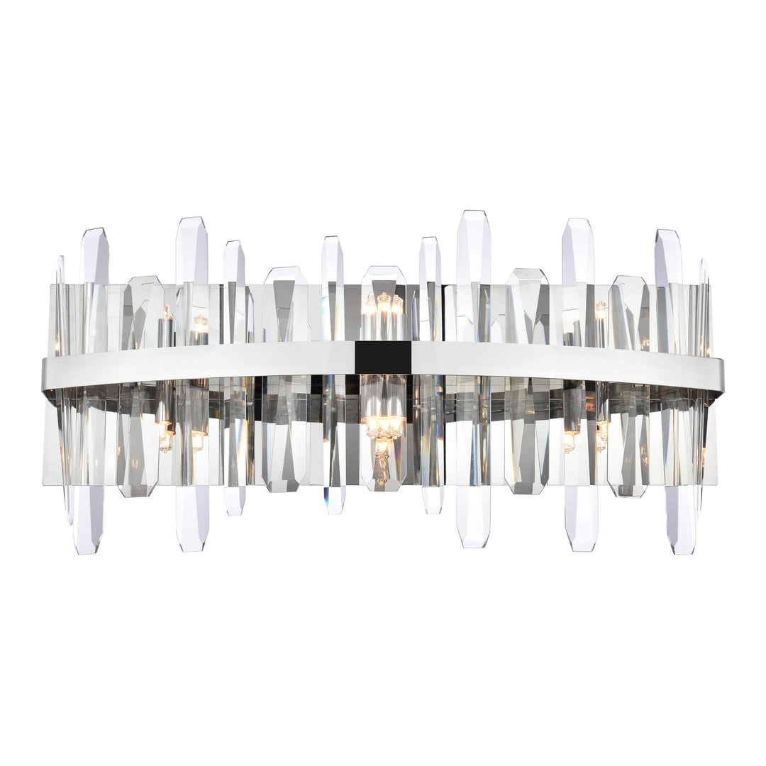 Serena Crystal Vanity Light in Chrome by Elegant