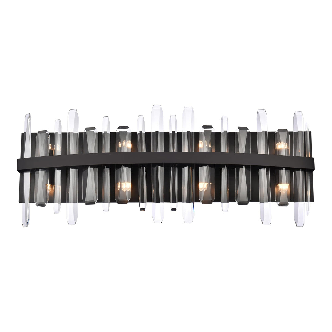 Serena Crystal Vanity Light in Black by Elegant