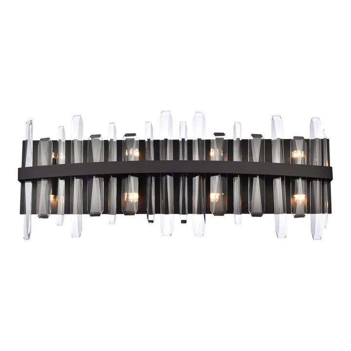Serena Crystal Vanity Light in Black by Elegant
