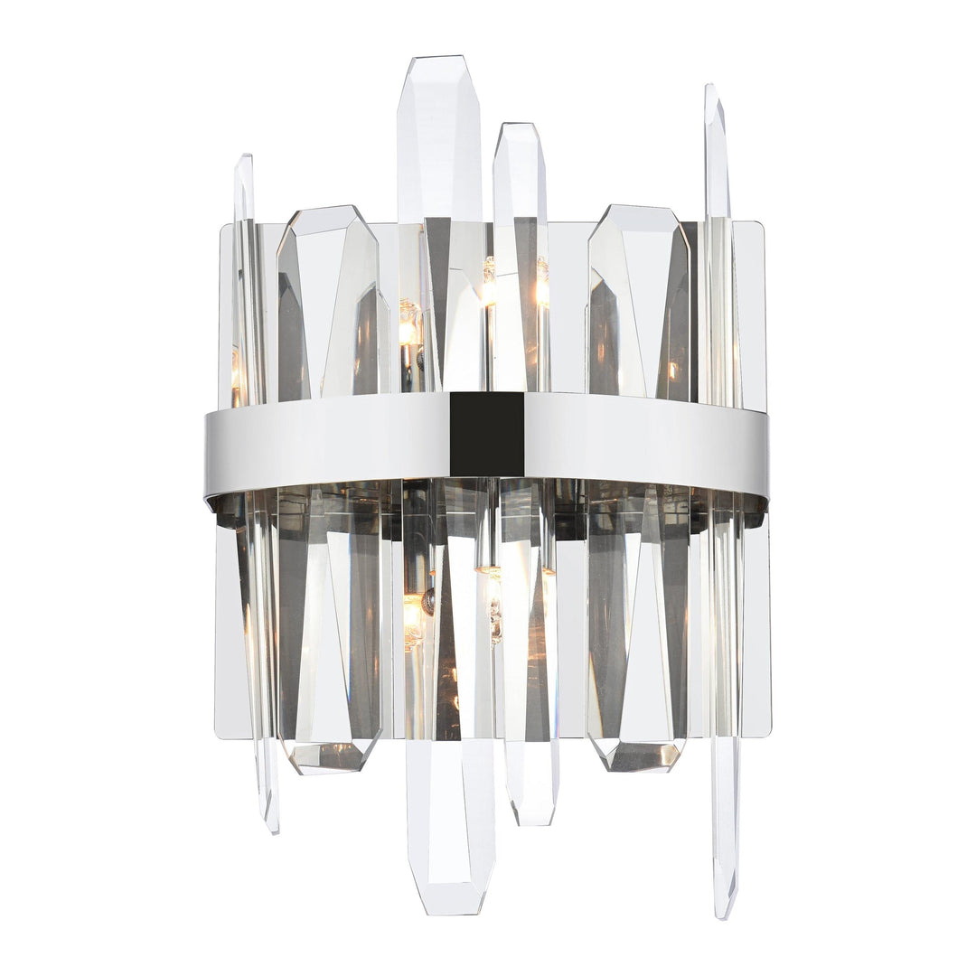 Serena Crystal Vanity Light in Chrome by Elegant