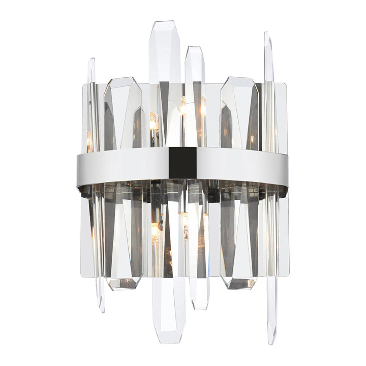 Serena Crystal Vanity Light in Chrome by Elegant