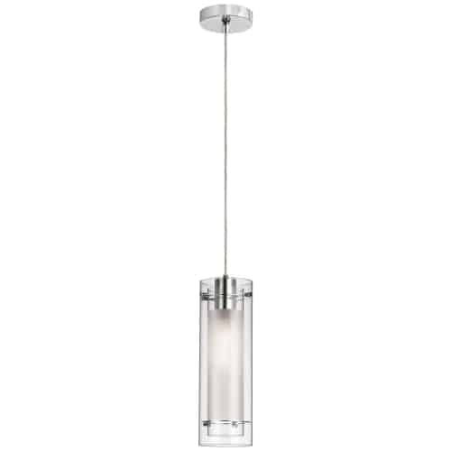 Pasha 1 Light Incandescent Pendant in Polished Chrome by Dainolite