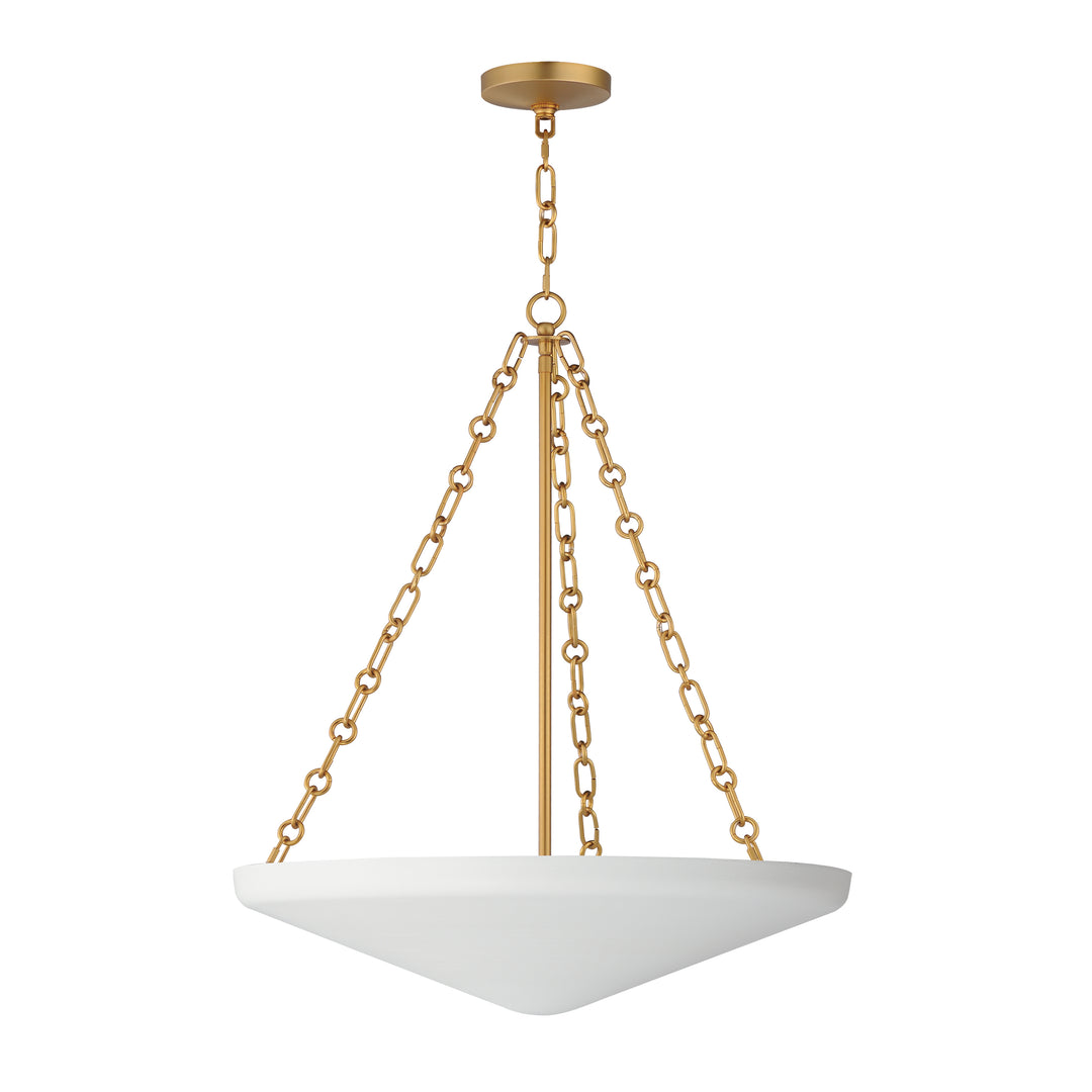 Artemis Pendant White / Natural Aged Brass