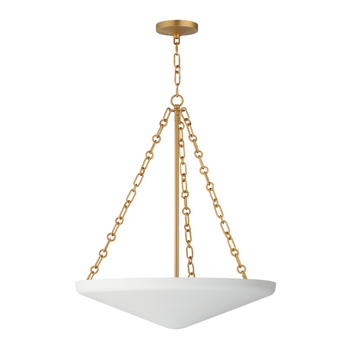 Artemis Pendant White / Natural Aged Brass