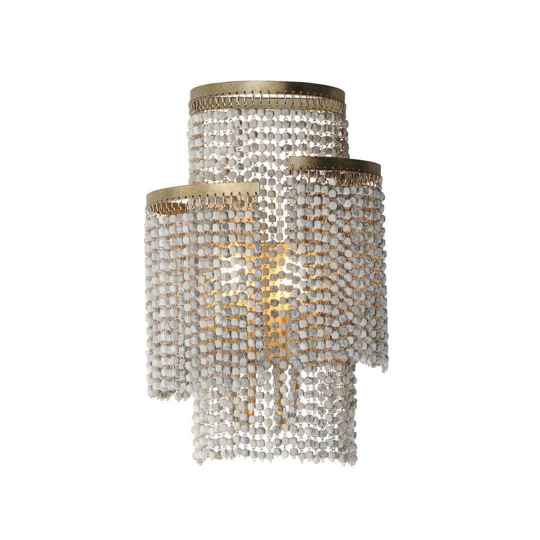 Fontaine 2-Light Wall Sconce Weathered Wood / Golden Silver
