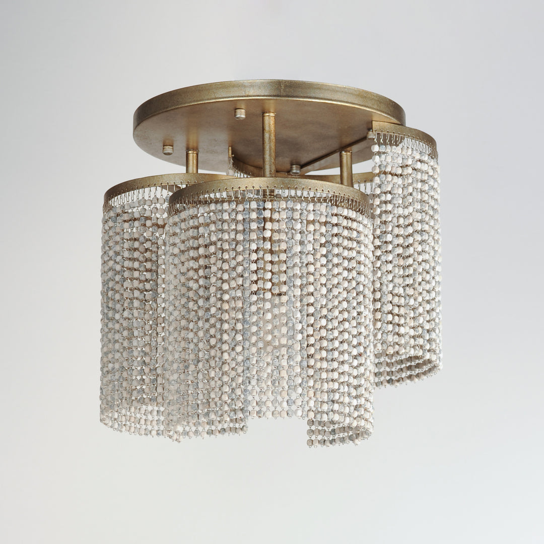 Fontaine 3-Light Flush Mount Weathered Wood / Golden Silver alternate view