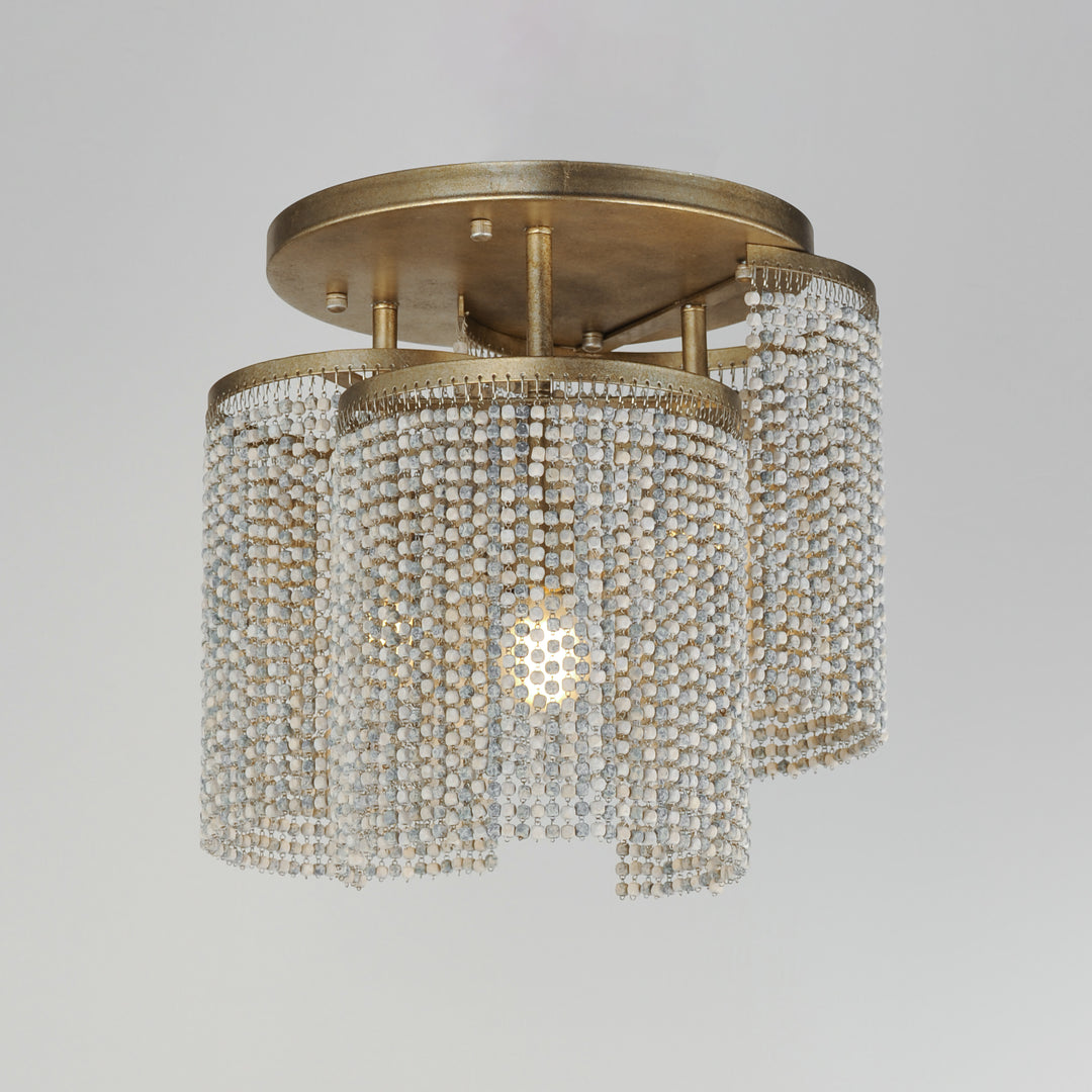 Fontaine 3-Light Flush Mount Weathered Wood / Golden Silver alternate view