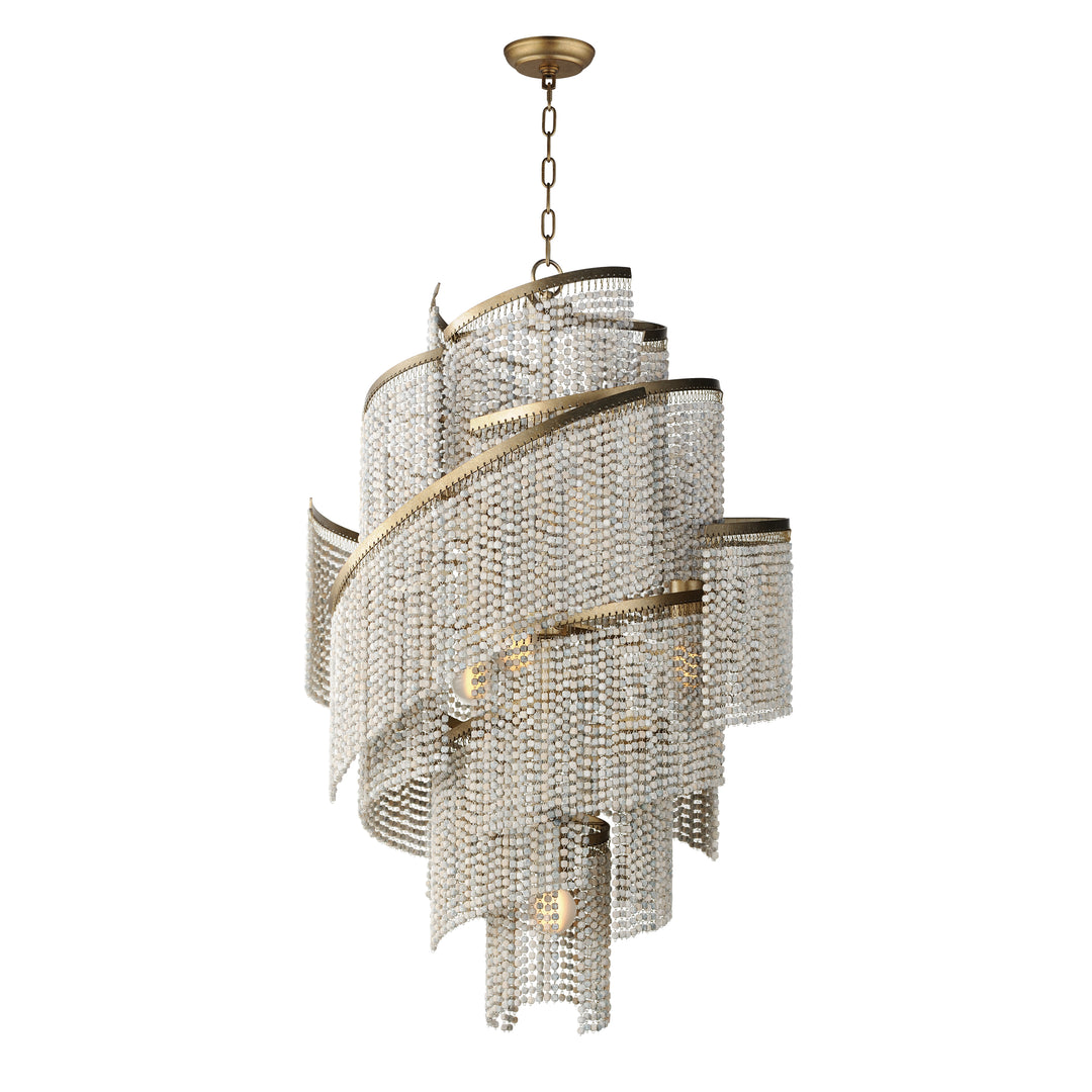 Fontaine 7-Light Chandelier Weathered Wood / Golden Silver