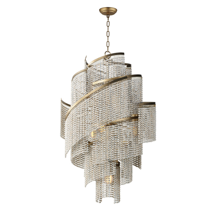 Fontaine 7-Light Chandelier Weathered Wood / Golden Silver
