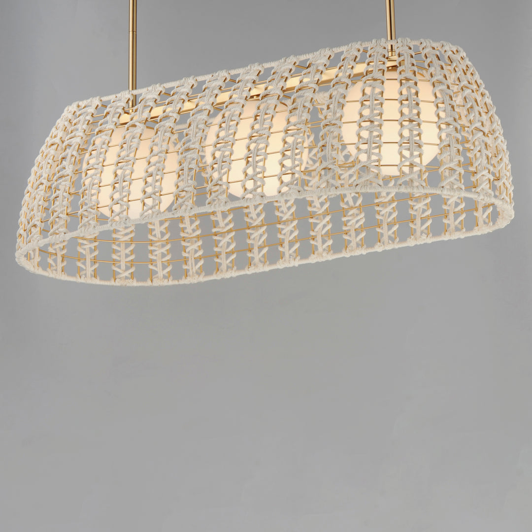 Macrame 3-Light Linear Pendant Gold alternate view