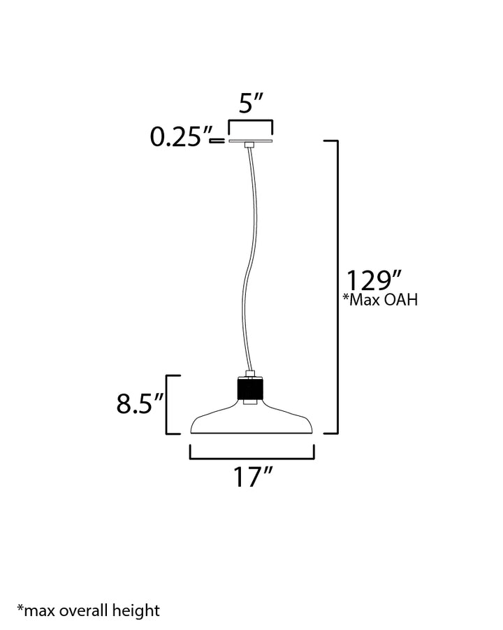 Bingham Large Pendant dimensions diagram