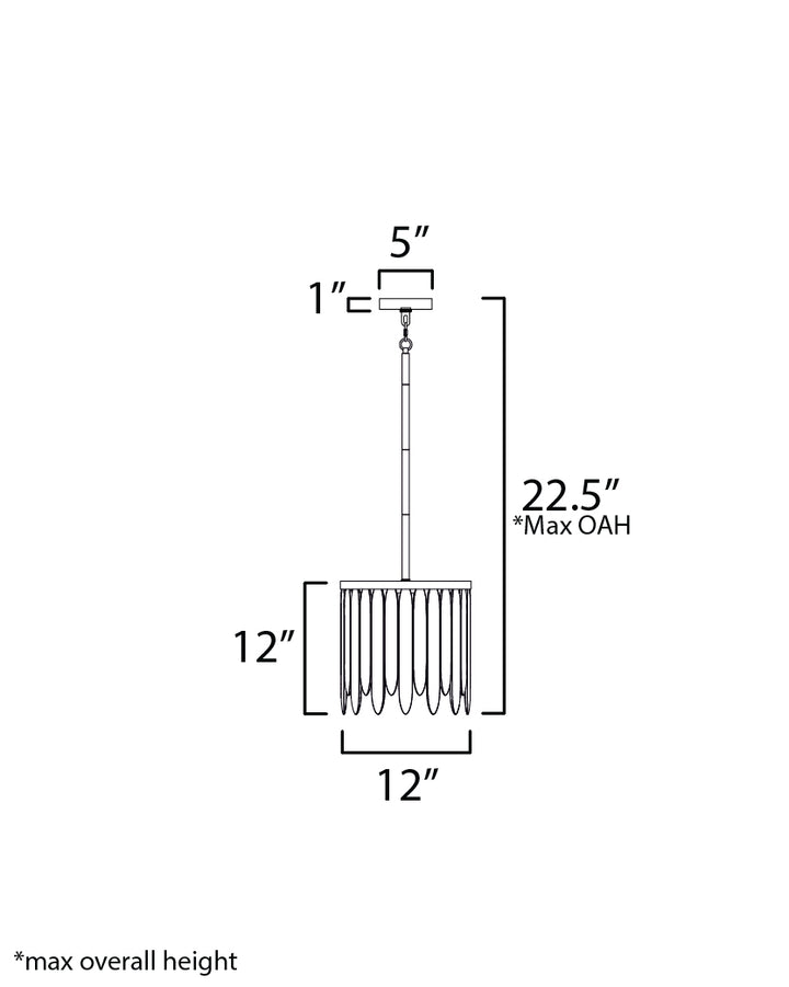 Marimba Pendant dimensions diagram