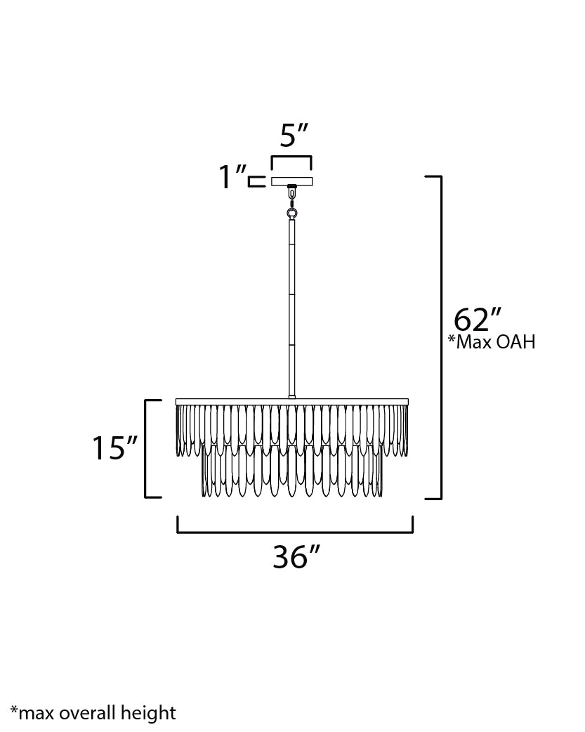 Marimba Pendant dimensions diagram