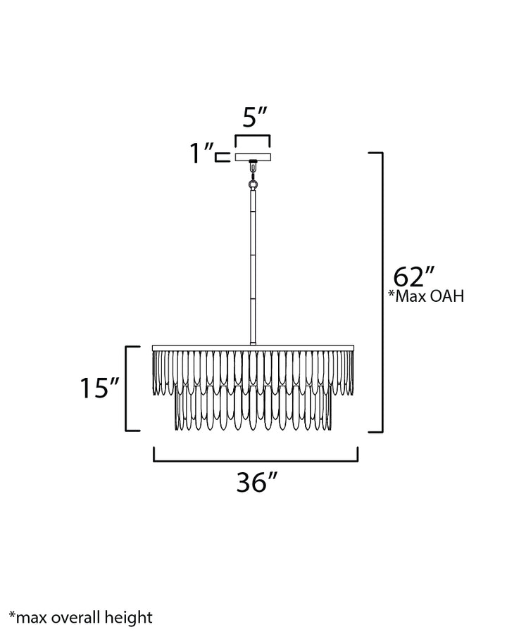 Marimba Pendant dimensions diagram