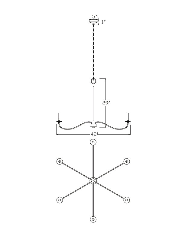 Arrington - 6 Light Chandelier