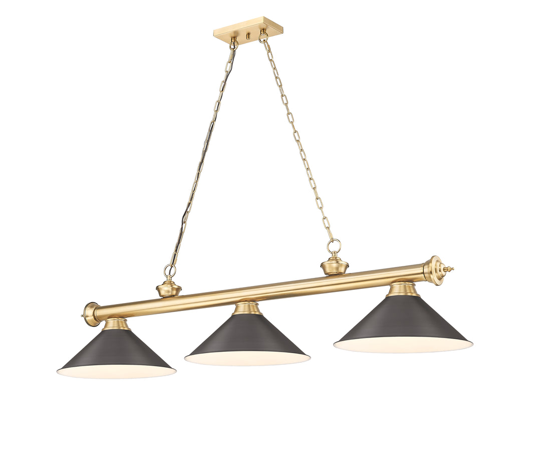 Cordon - 3 Light Billiard Light (2306-3HBR-BRZ15)