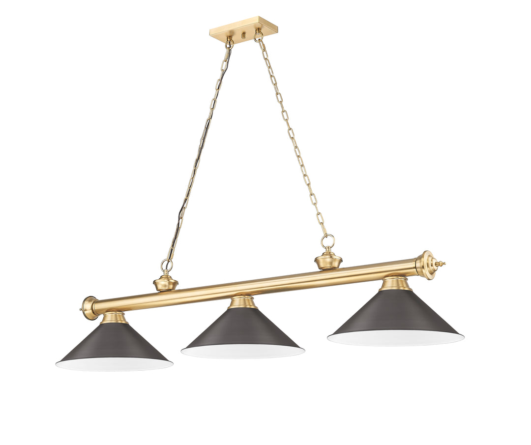 Cordon - 3 Light Billiard Light (2306-3HBR-BRZ15)