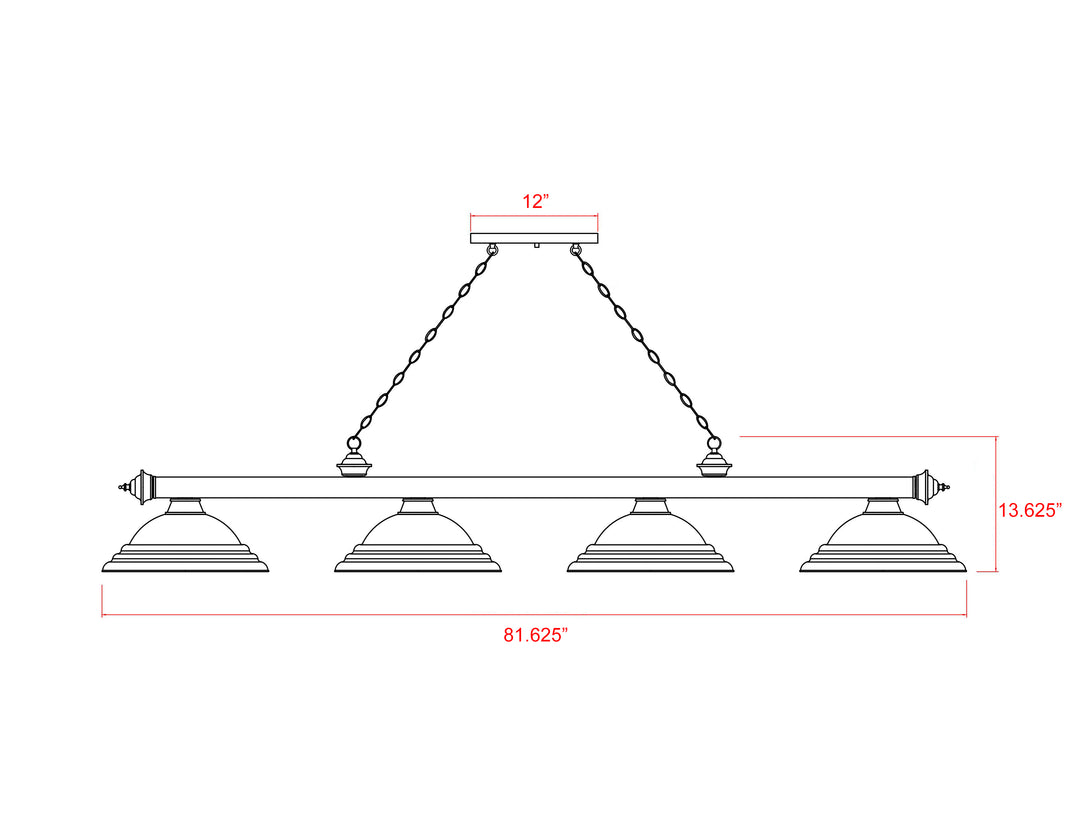 Cordon - 4 Light Billiard Light (2306-4BP-WM16)
