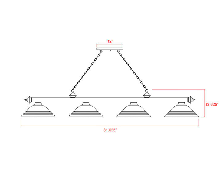 Cordon - 4 Light Billiard Light (2306-4BP-WM16)