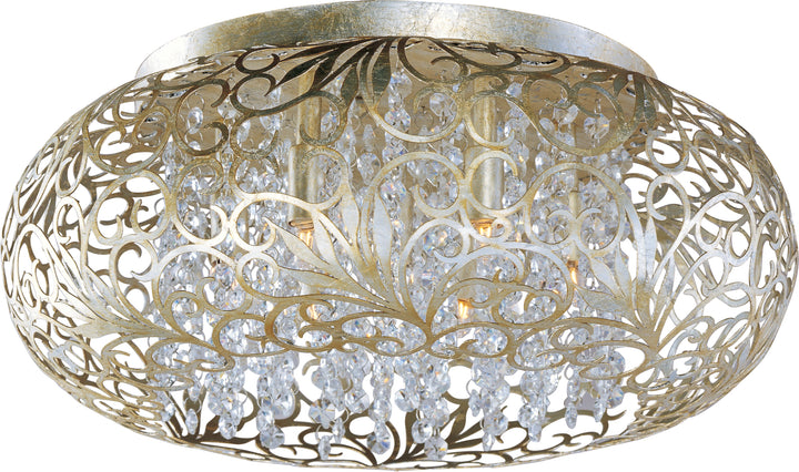 Arabesque 7-Light Flush Mount Golden Silver