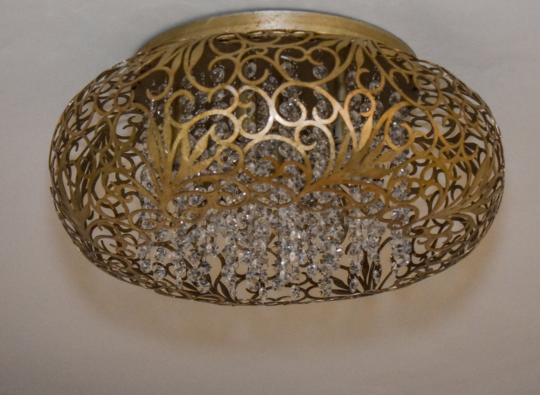 Arabesque 7-Light Flush Mount Golden Silver alternate view