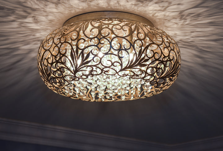 Arabesque 7-Light Flush Mount Golden Silver alternate view