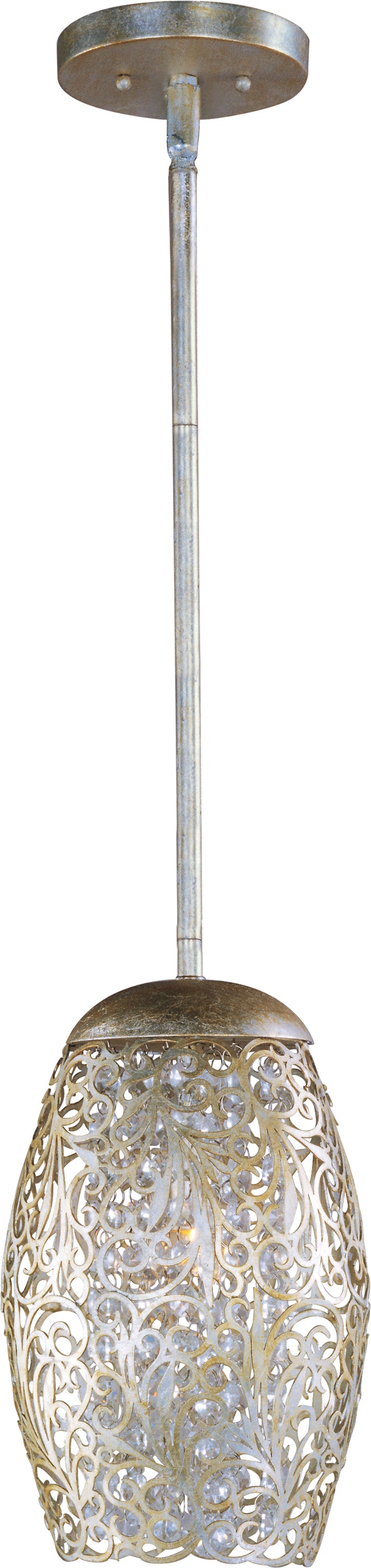 Arabesque 1-Light Mini Pendant Golden Silver
