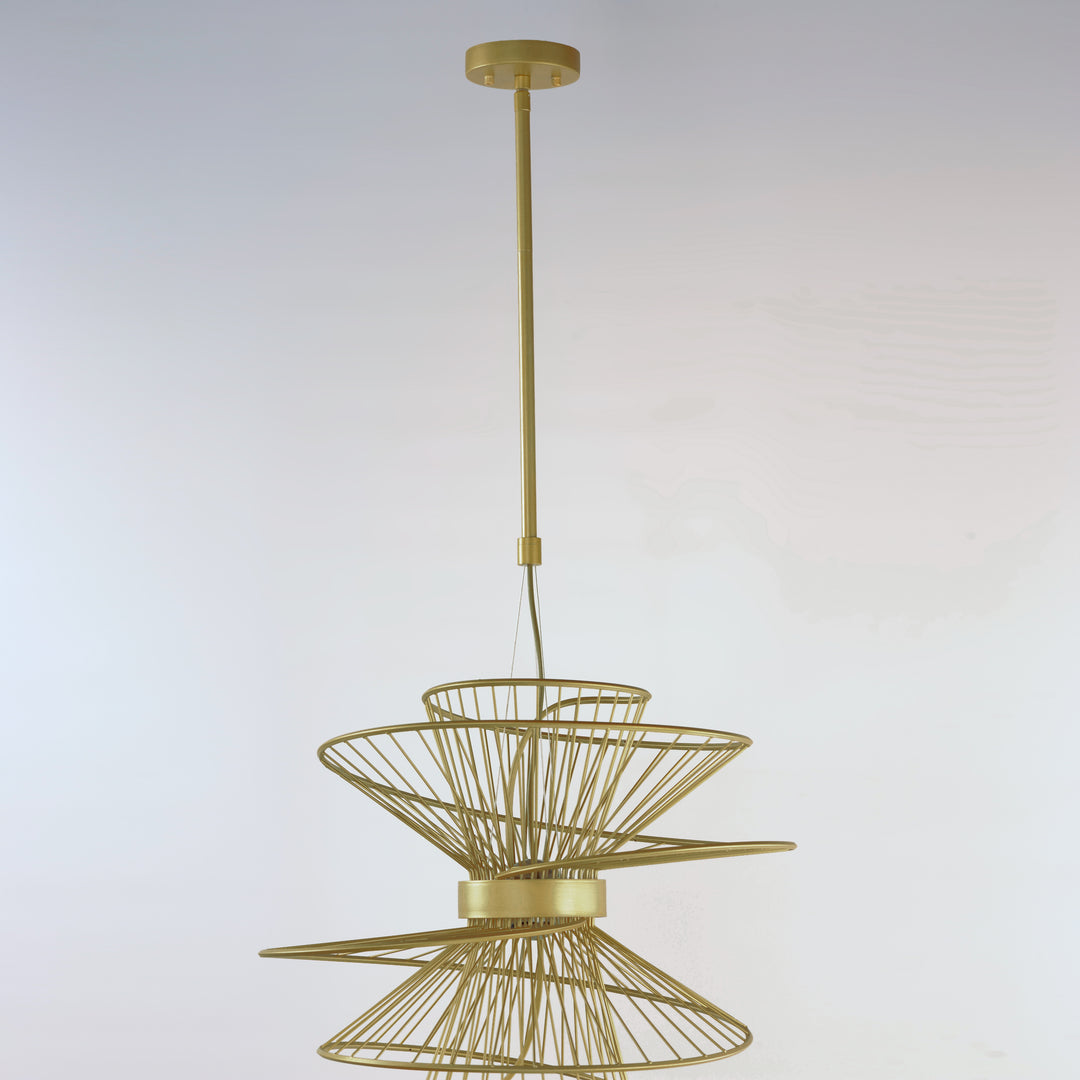Zeta Medium LED Pendant Natural Aged Brass alternate view