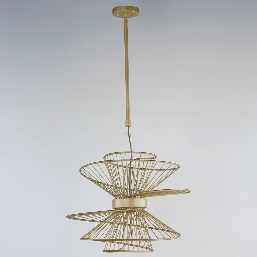 Zeta Medium LED Pendant Natural Aged Brass alternate view