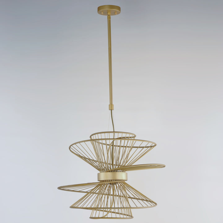 Zeta Medium LED Pendant Natural Aged Brass alternate view