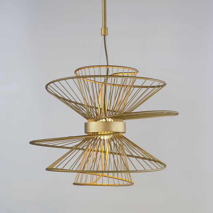 Zeta Medium LED Pendant Natural Aged Brass alternate view