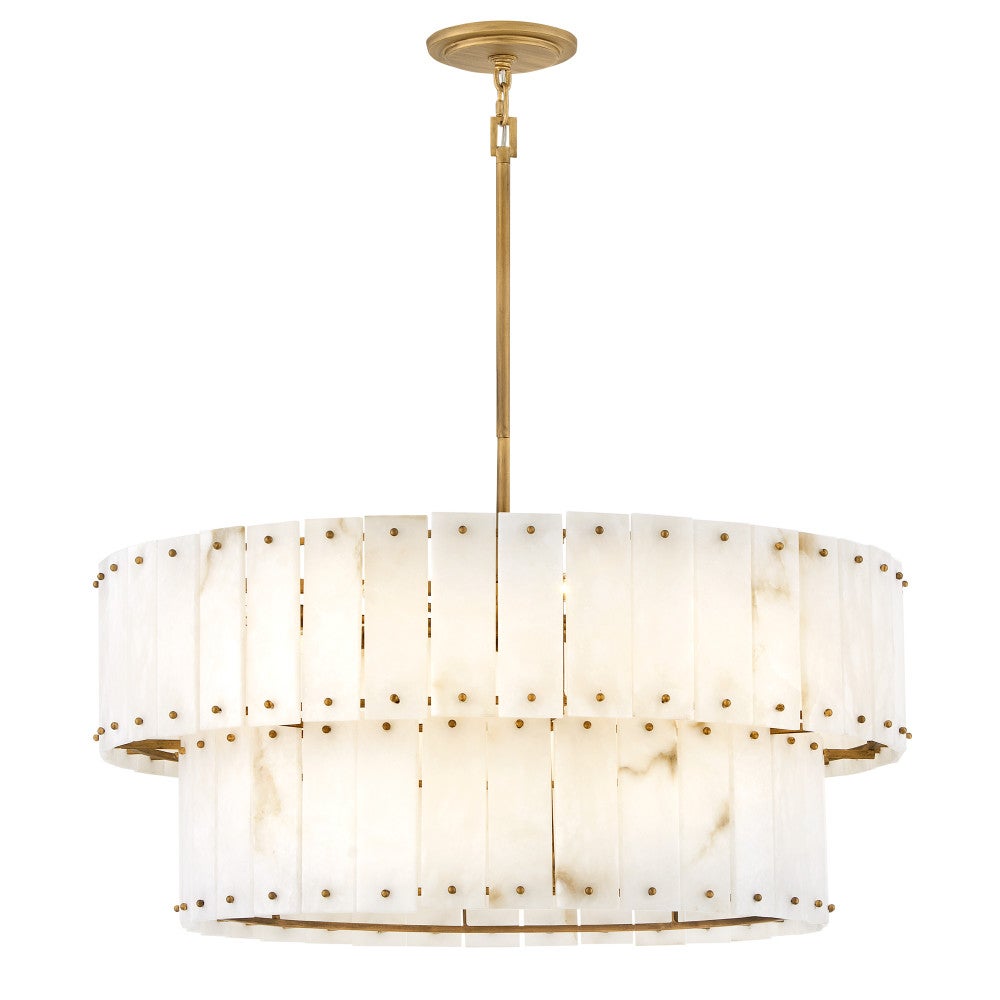 Simone Chandelier, Medium Drum Chandelier, by Hinkley