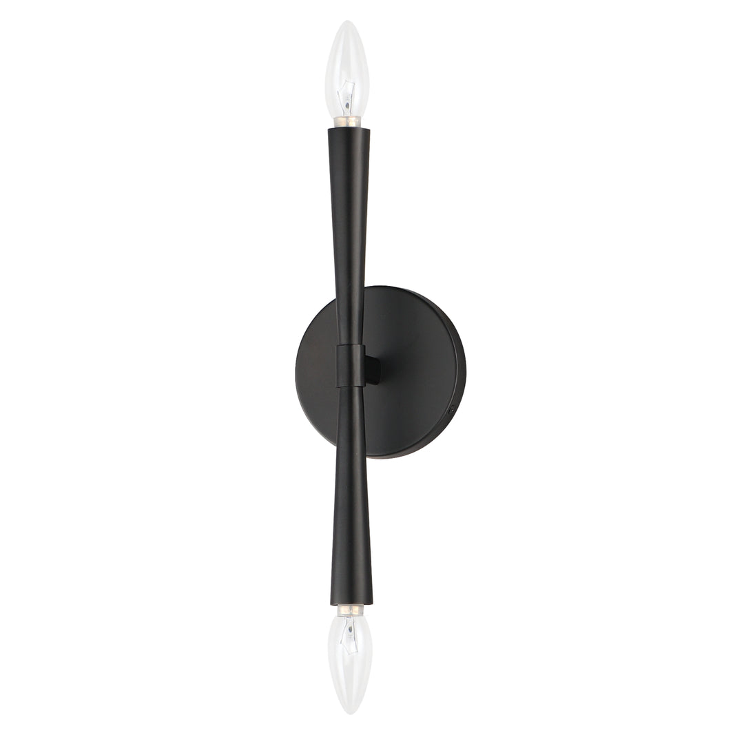 Rome 2-Light Wall Sconce Black