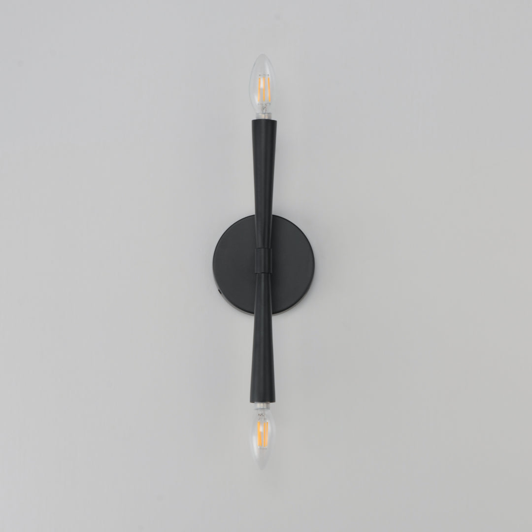 Rome 2-Light Wall Sconce Black alternate view