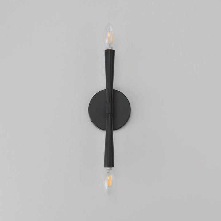 Rome 2-Light Wall Sconce Black alternate view
