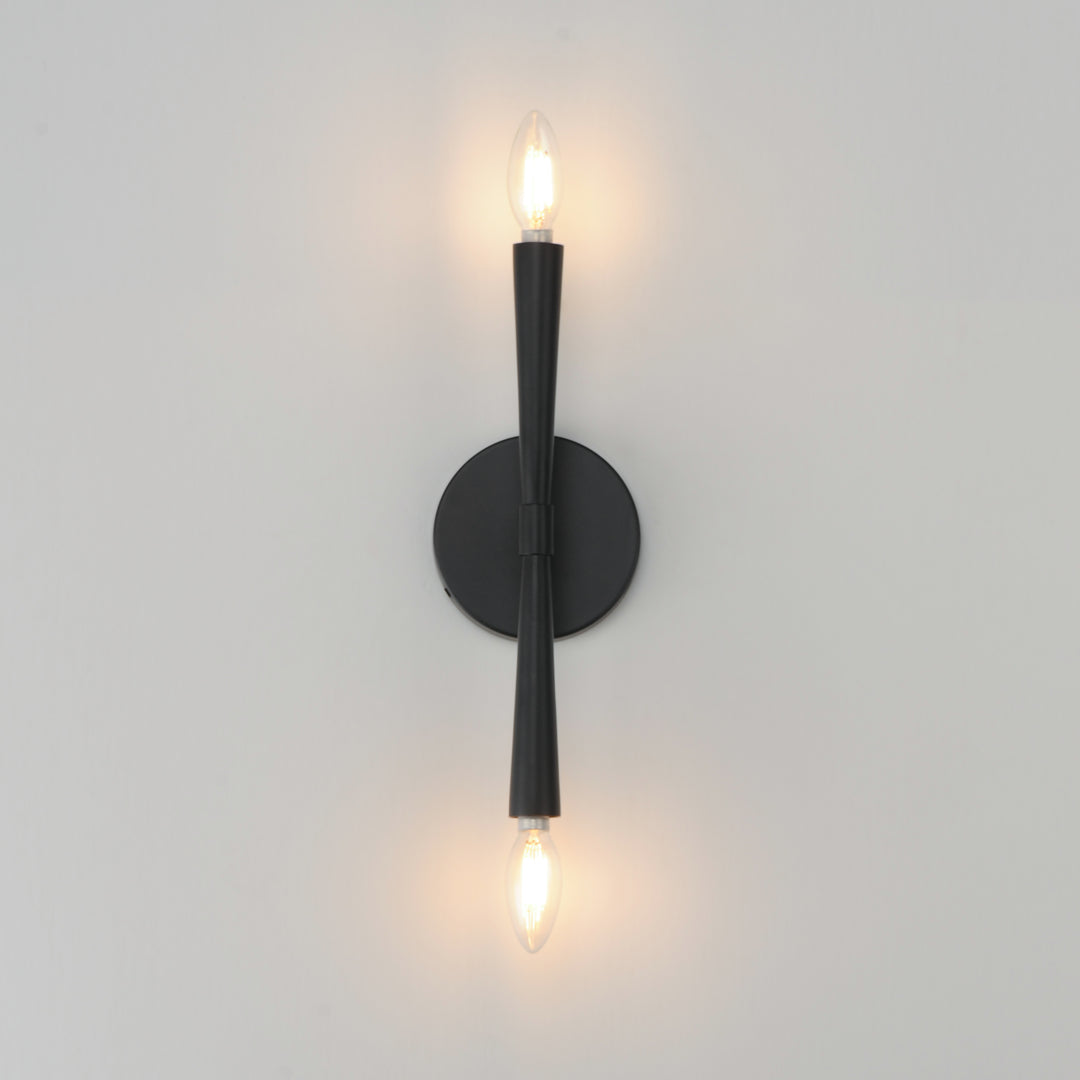 Rome 2-Light Wall Sconce Black alternate view
