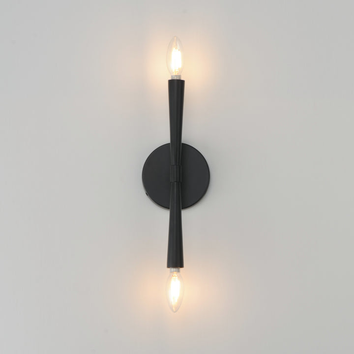 Rome 2-Light Wall Sconce Black alternate view