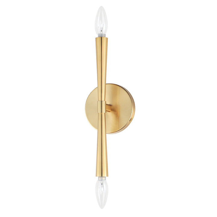 Rome 2-Light Wall Sconce Satin Brass