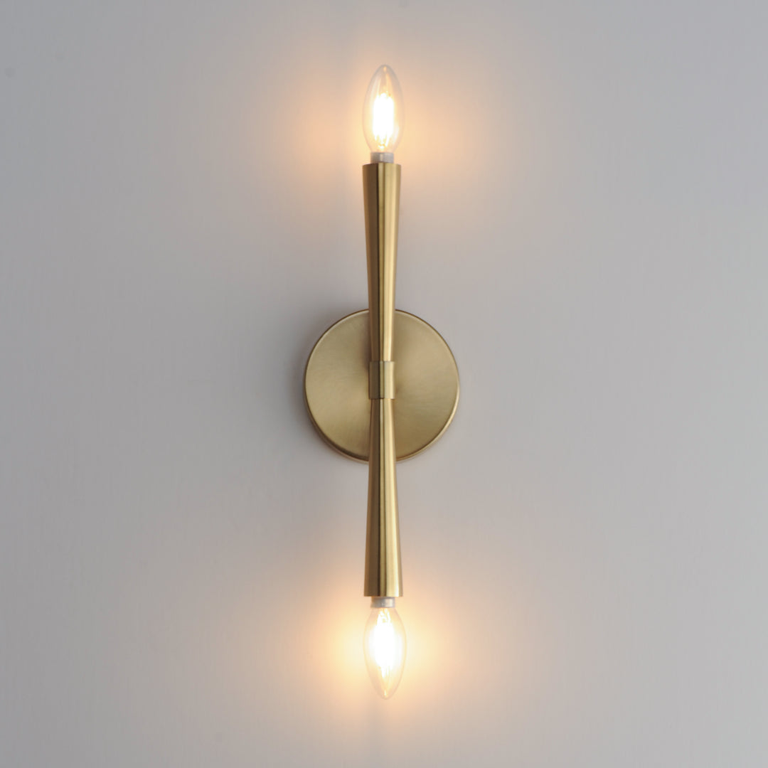 Rome 2-Light Wall Sconce Satin Brass alternate view