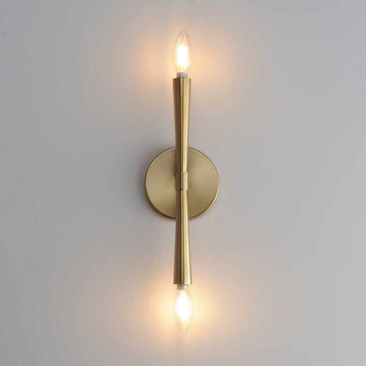 Rome 2-Light Wall Sconce Satin Brass alternate view