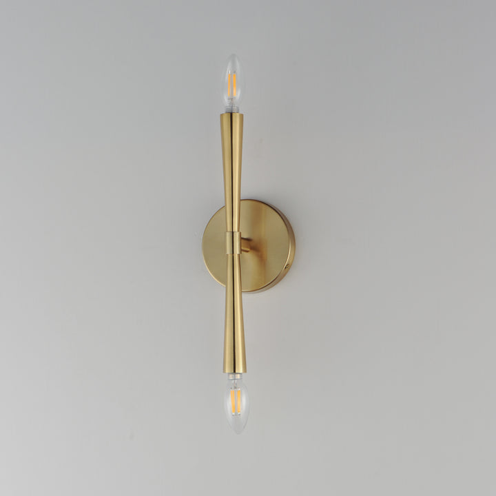 Rome 2-Light Wall Sconce Satin Brass alternate view