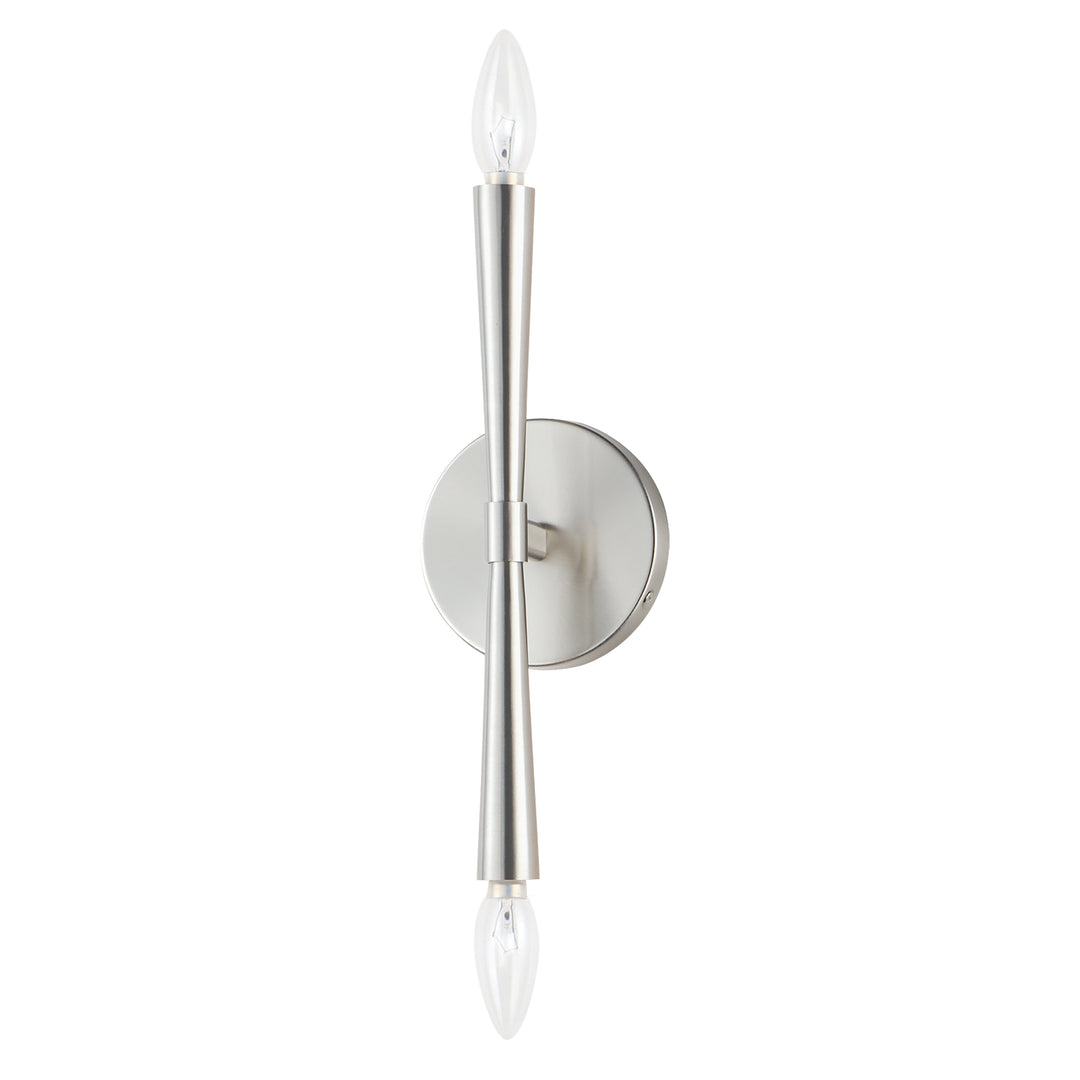 Rome 2-Light Wall Sconce Satin Nickel