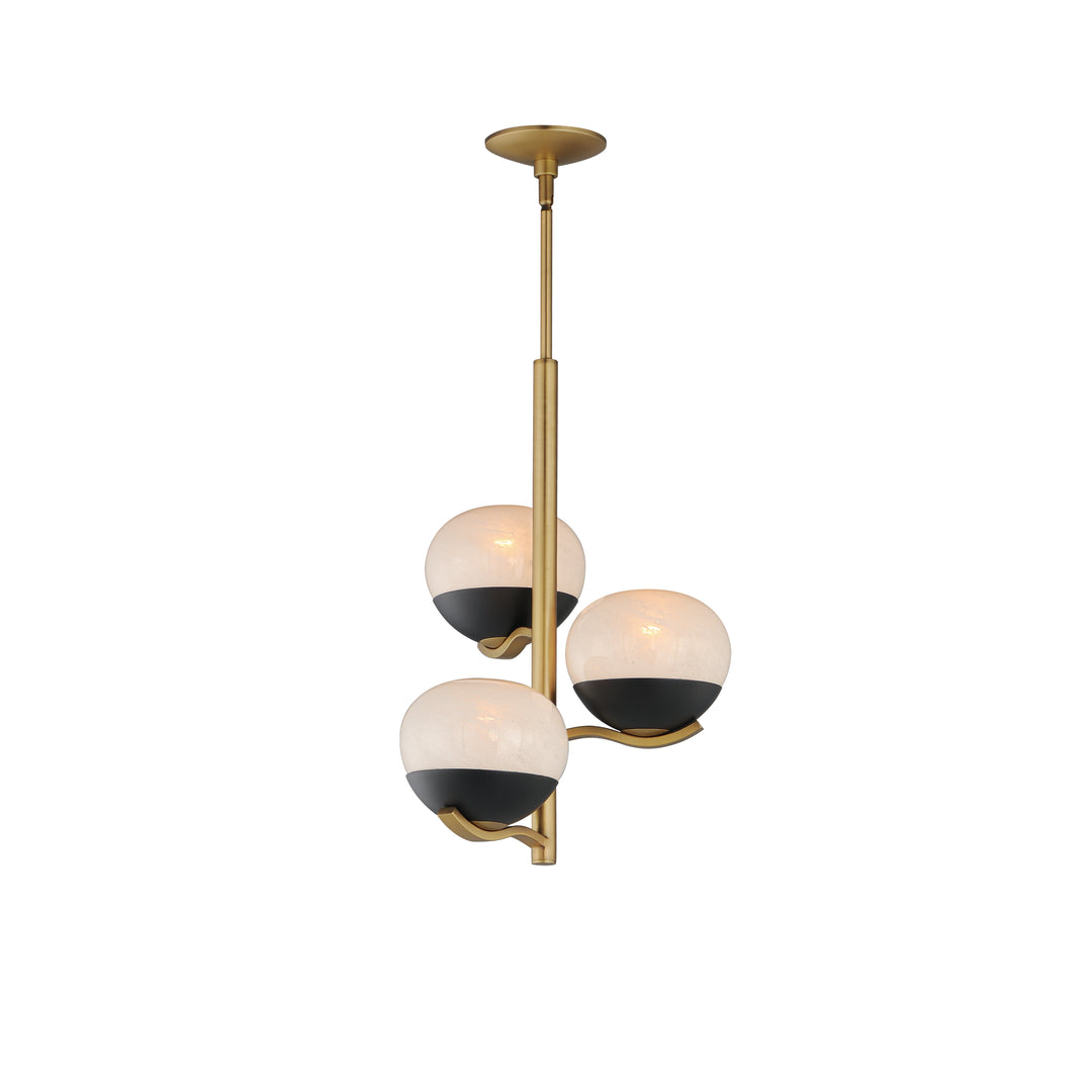 Lucerne Chandelier Black / Natural Aged Brass