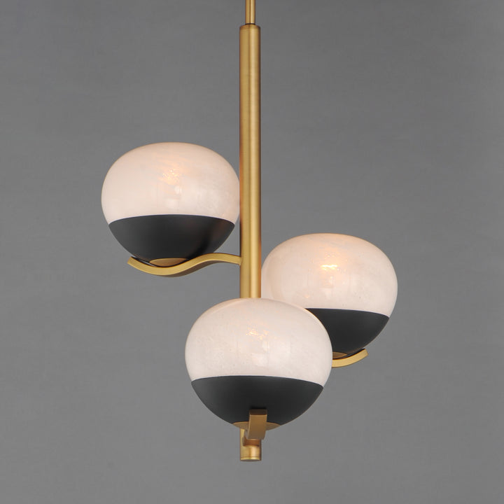 Lucerne Chandelier Black / Natural Aged Brass alternate view