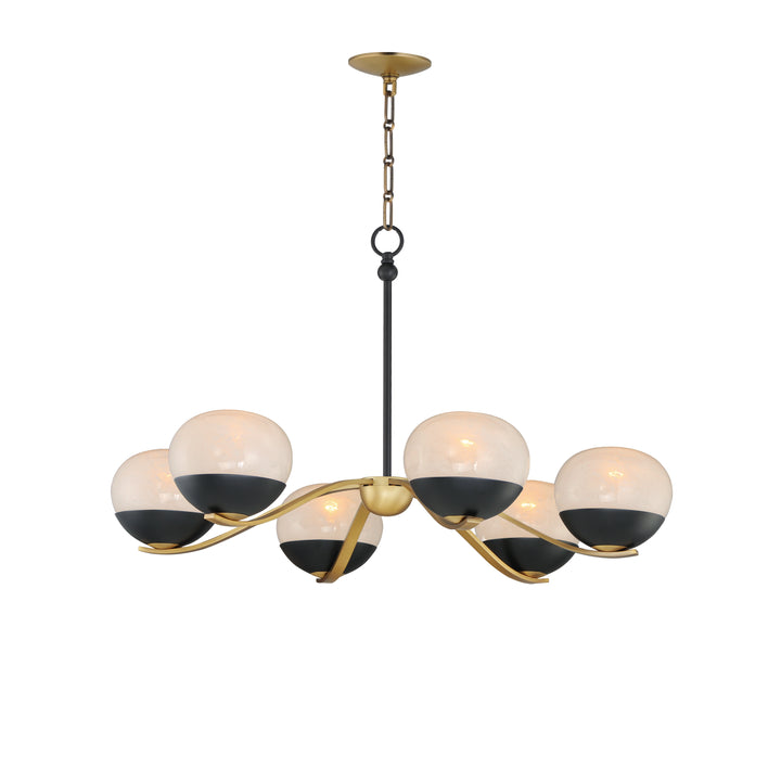 Lucerne Chandelier Black / Natural Aged Brass